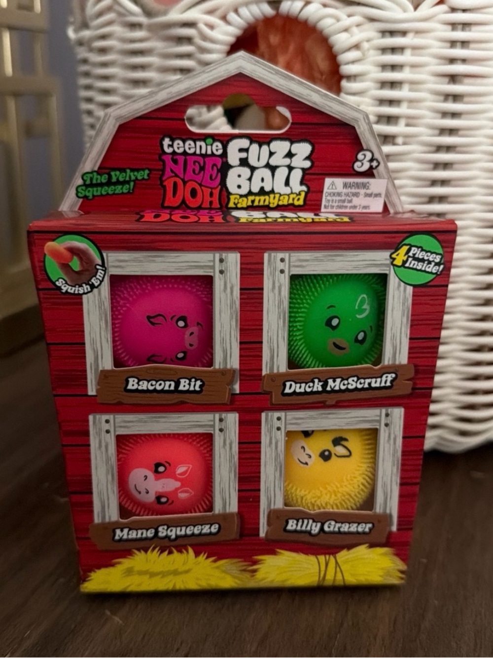 Rare Viral Teenie NeeDoh FuzzBall Farmyard Set NIB